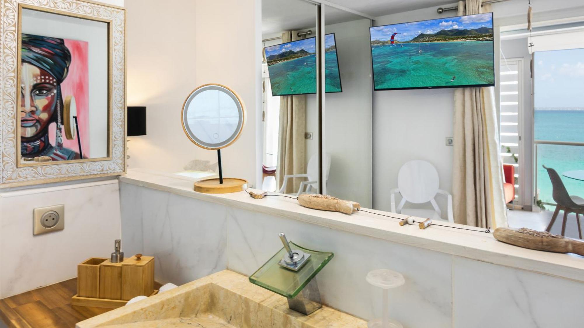Official Page "Residence Bleu Marine" - Sea View Apartments & Studios - Saint-Martin French Side Grand Case Habitación foto